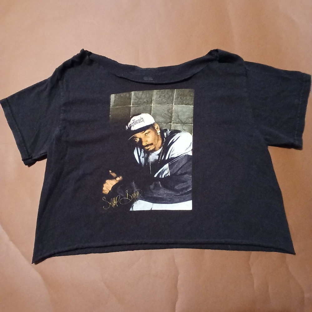 Snoop Dogg 1990's Long Beach West Coast Unisex Small T-Shirt Black Cotton Cropp